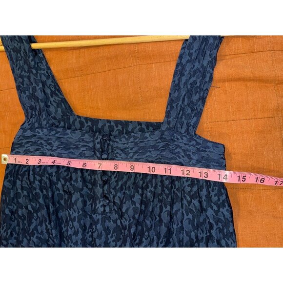 Current Air ANTHROPOLOGIE  Navy Sleeveless  Buttoned Square Neck Mini  Dress S - Picture 6 of 9